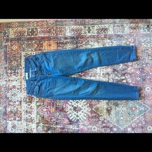 Madewell button through skinny crop denim